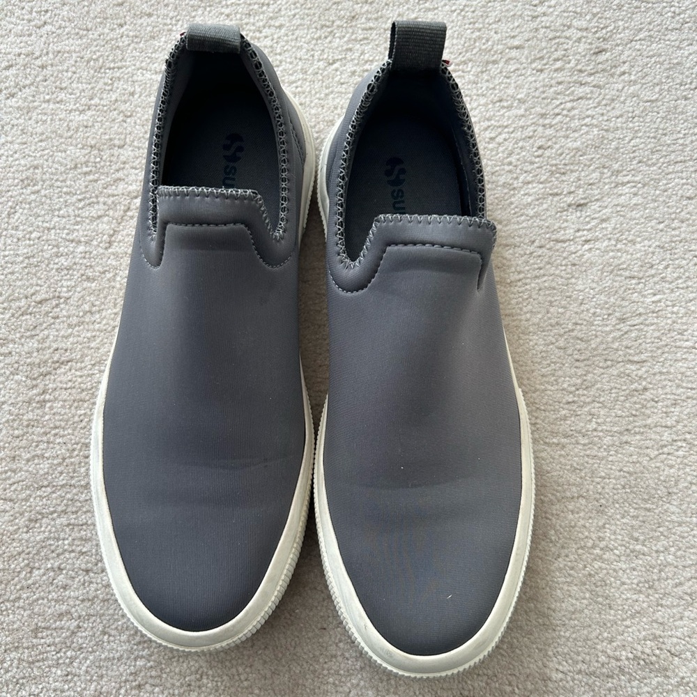 Superga Slip-On Sneakers in Gray with White Soles